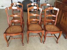 6 chaises de salle à manger, Merisier Assise Cannée A Prendre Sur Place