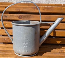 Ancien arrosoir,broc de Garage,Auto..."SHELL" aluminium....