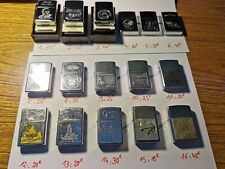 Anciens briquets ZIPPO essence old lighter de 15€ à 140€. Ma réf. EB 031