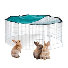 Cage exterieur lapin parc pour rongeurs enclos zingué protection soleil 4 kg