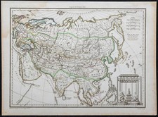 1812 - Asie Centrale et Empire des Mongols - Carte géographique ancienne