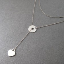 Collier sautoir fin réglable