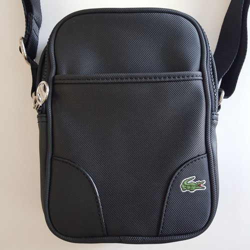 Sacoche zippée noire lacoste - zippée,