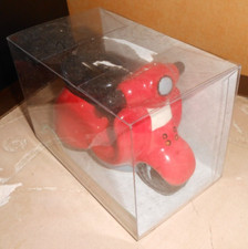 tirelire céramique SCOOTER ROUGE sixties, style vespa, neuve en boîte