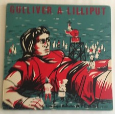 Gulliver à Lilliput Disque-album cartonné vinyl 33T Atlas 1959 RARE