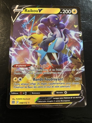 Carte pokémon raikou - pokémon, v