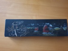 Grande boite laquée Vietnamienne Hanoï vintage intérieur laqué rouge