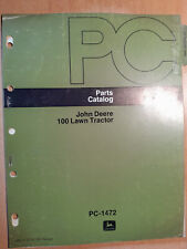 John Deere tracteur tondeuse - Lawn tractor 100 : parts list 1976
