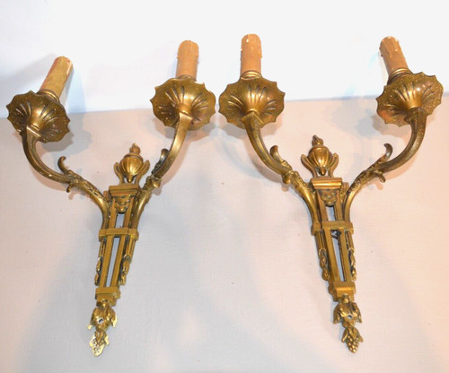 Paire appliques en bronze - paire,