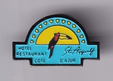 RARE PINS PIN'S .. ANIMAL OISEAU BIRD TOUCAN TUCAN RESTAURANT ST AYGULF 83~FY