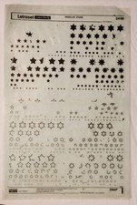 x1 Letraset REGULAR STARS 2448 _lettres chiffres caractères transfert typo