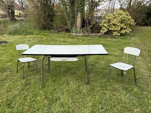 Ensemble table formica bleu - ensemble, à