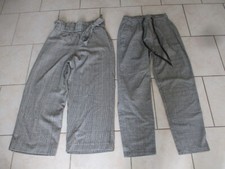 Lot 2 pantalons femme gris carreaux S Zara