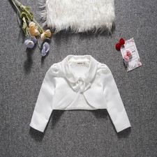 Bébé Fille Blanc Boléro Cape Veste Cardigan Robe Soirée Couverture