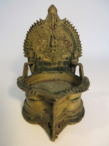 Lampe huile indienne bronze - lampe,