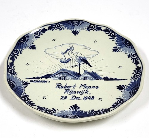 Assiette vintage bleue delft - vintage,