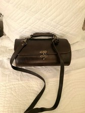 Sac main cuir marron - main, style