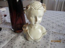buste "femme avec des fleurs" vintage