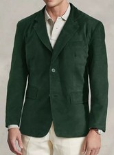Blazer en cuir vert pour homme