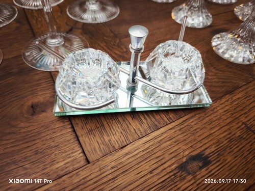 Paire salerons cristal - de,