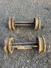 Essieux wagonnet industriel 4 Roues En Fonte D 27cm Table Basse Usine Loft Indus