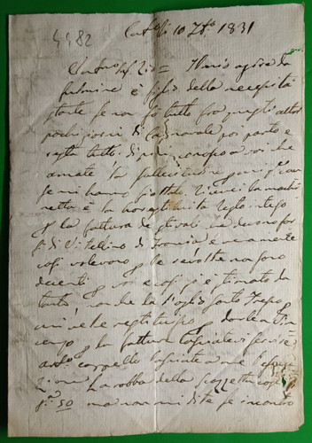 Xixe siècle lettre - Écrit, À
