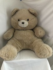 Adorable Grosse Peluche Ours Beige assis Vintage Liwaco 50cm POU049