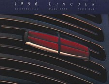 Catalogue Brochure LINCOLN Continental / Town Car / MK VIII 1996, 09/1995 USA