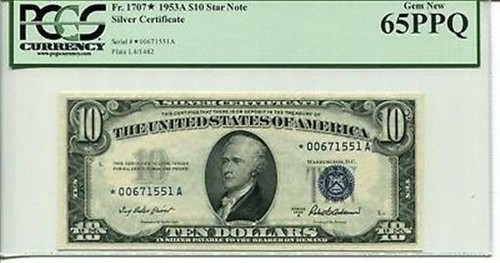 1707 1953a 10 star - star, silver
