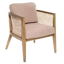 Fauteuil Cannage Design "Koza" 78cm Taupe