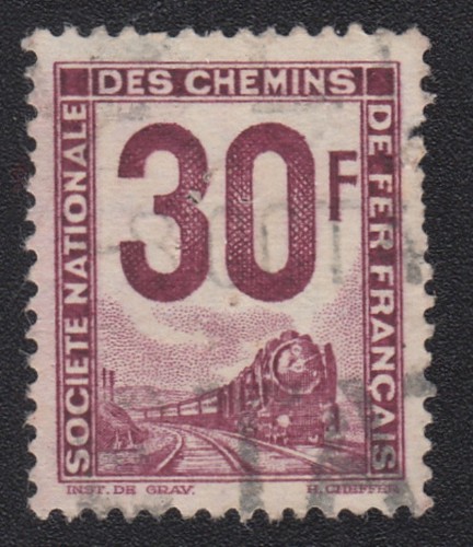 Timbre france 1944 sncf - france,