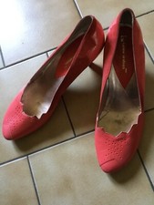 chaussures cuir KARINE ARABIAN corail pointure 40 en très bon état.