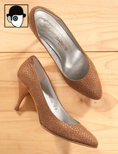 ESCARPINS VINTAGE EN CUIR « XAVIER DANAUD - PARIS » - UK 4 1/2 - US 7 - EU 37 1/2