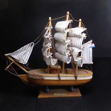 Maquette bateau voilier 3 mats CROATIA marron blanc marine navigation N7312