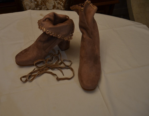 Boots bottines beige marron - bottines,