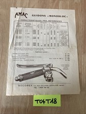 AMAC catalogue prix tarif guidon moto vélomoteur ancien