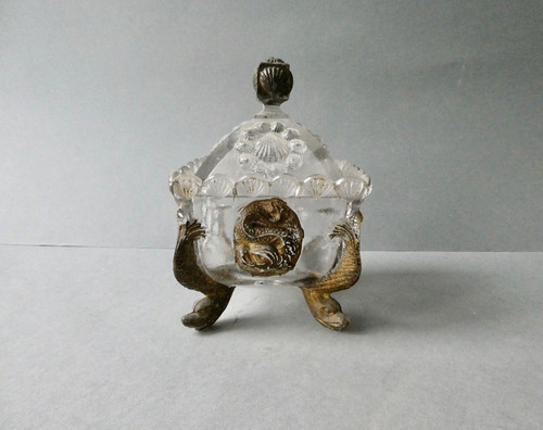 Bonbonnière ancienne verre - bonbonnière, en