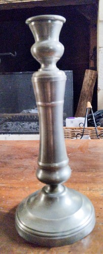 Ancien bougeoir etain - en,