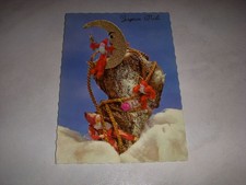 CP CARTE POSTALE JOYEUX NOEL PERE NOEL et LUNE - Vierge