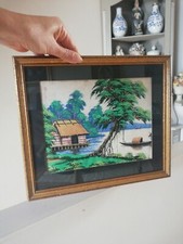 Peinture sur soie ancienne