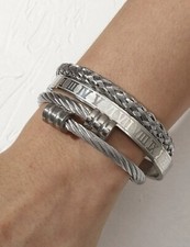 3x Bracelet Acier Inoxydable