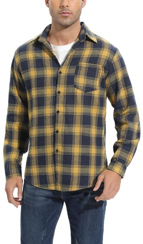 Chemisier carreaux coton - coton, homme
