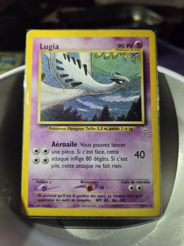 Carte pokémon 1999 lugia - pokémon, 1999: