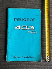 Notice D’entretien Peugeot 403 Sept 1300 Originale