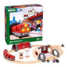 BRIO Metro Railway Set [20 Pieces] 33513 Ages 3+ [Toy Wooden Toy Train Rail Set