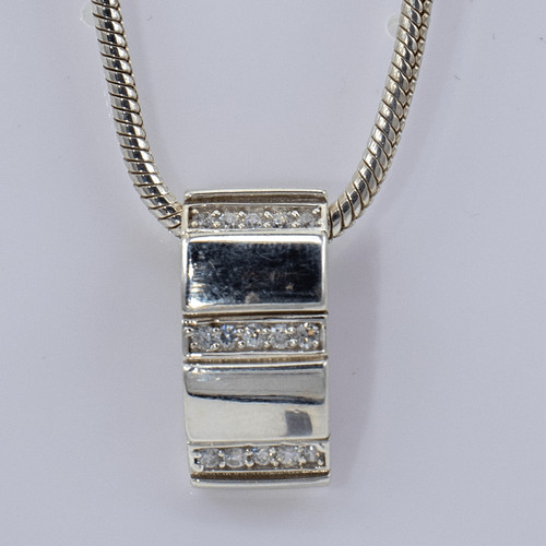 Collier serpent argent - en,