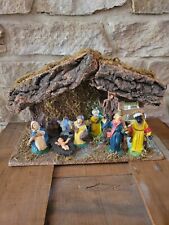 ANCIENNE CRÈCHE DE NOËL SANTONS DÉCORATION SAPIN PETIT JÉSUS  🎄