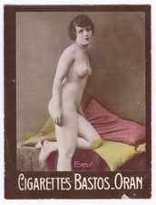 Nu Erotica Érotique Nu Vintage Pin Up Photo 1910 Cigarettes Bastos (1483)