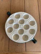 POELON A ESCARGOT EMILE HENRY 12 TROUS PLAT ASSIETTE ESCARGOTS VERT