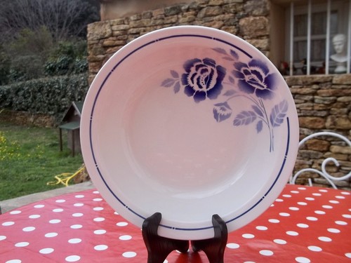 Ancien plat rond creux - , ou